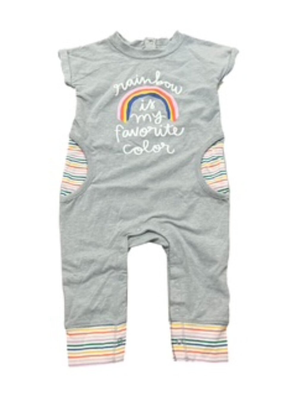 NEW Cat & Jack Baby Girl Rainbow Romper size 3-6 months NWT